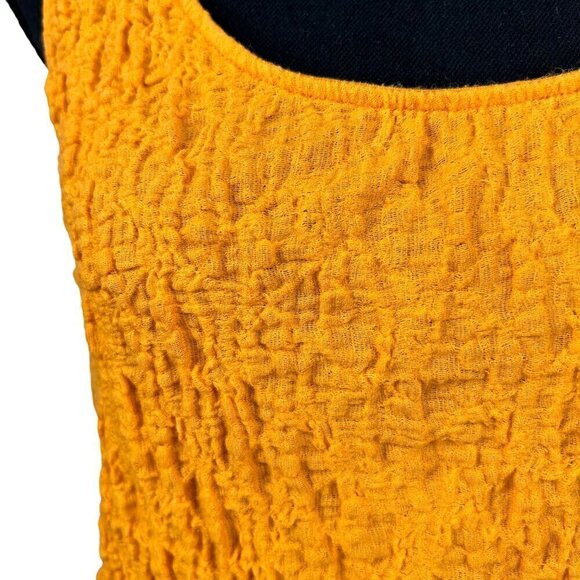 A New Day Orange Yellow Textured Puckered Tank Top Size L - Picture 7 of 7